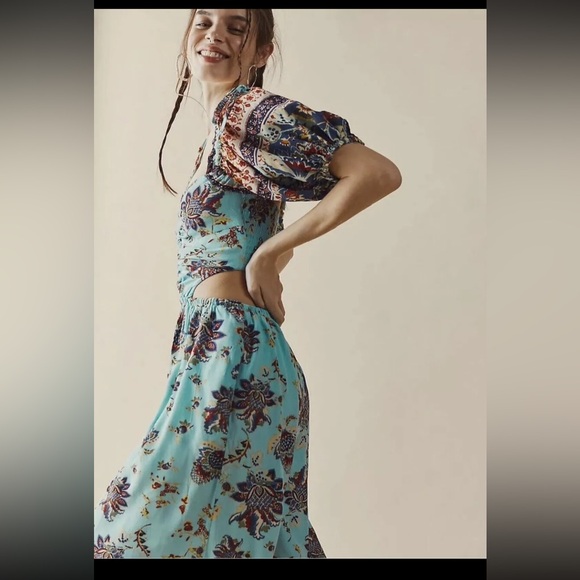 Free People Bali Citrus Skies Jumpsuit Romper Aegean Sea XS - Picture 2 of 12